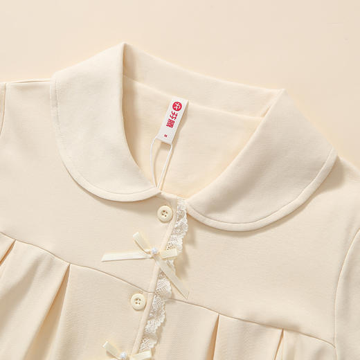 芬腾纯棉女士睡衣春秋季长袖开衫套装甜美宽松休闲大码全棉家居服 商品图2