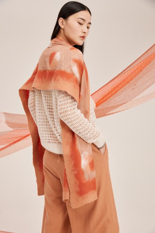 真丝手工毡羊绒围巾SJF95P546K 商品图2