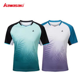 川崎 男女同款 V领短袖T恤 K1C02-B1964 B2964