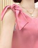 TYNVIE 拆卸蝴蝶结波浪边背心-橘粉色 商品缩略图2