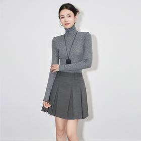 【高货wl】全新升级【铂金会员183/天猫249/差价66】(12845) 洛诗琳秋冬高领亲肤绵羊毛气质针织高领木耳边打底衫上衣