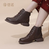 信诺真皮保暖短靴女2024冬季新款靴子加绒女鞋舒适软底妈妈鞋棉鞋M583-6D 商品缩略图3