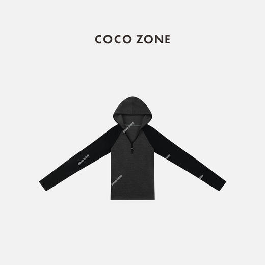 COCO ZONE 时尚拼色连帽打底衫通勤风简约T恤CC2C2333 商品图0