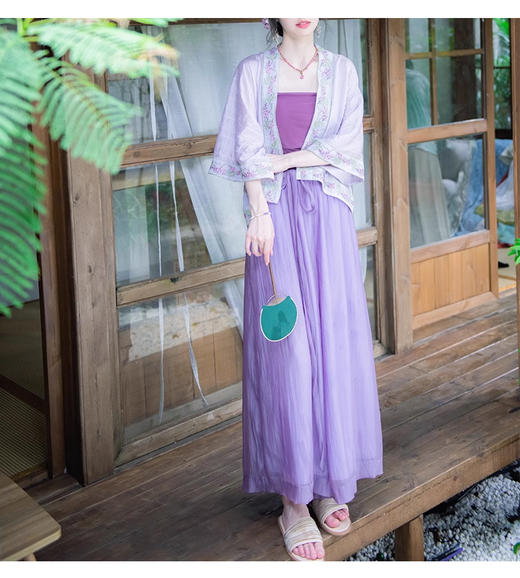 裁缝学苑AQ367宋制短衫开衫抹胸阔腿裤套装纸样汉服国风女装版型 商品图4