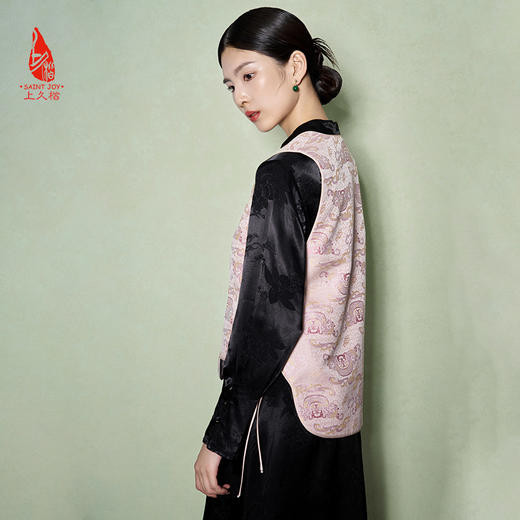 SAINTJOY/上久楷女式宋锦马甲  龙行云纹锦CY1044207022 商品图3