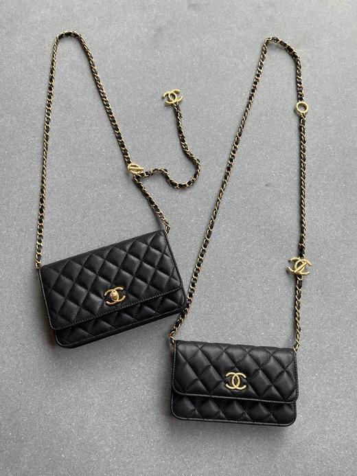 香奈儿-23b全新可调节链条款woc发财包黑色（HH） 商品图0