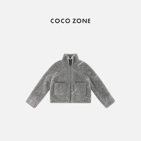 COCO ZONE 高级感保暖立领外套时尚拉链女士上衣CC2C2219