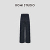 ROMI STUDIO“原味丹宁”*牛仔棉高腰宽松阔腿牛仔裤 431NS142 商品缩略图1