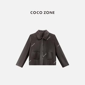 COCO ZONE 设计感简约口袋皮衣气质翻领百搭上衣CC2C1395
