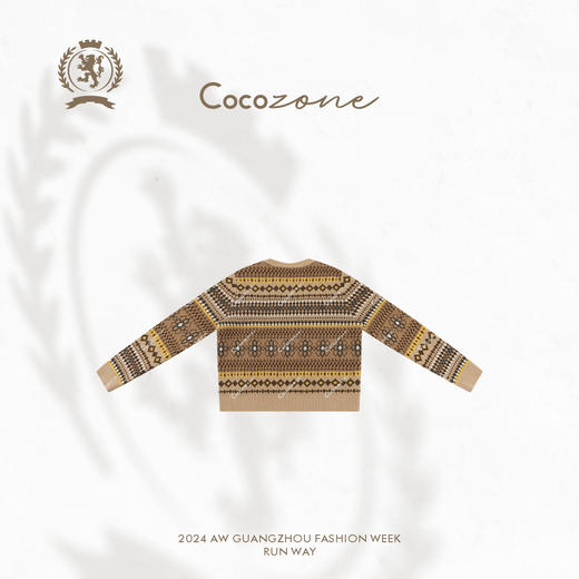 COCO ZONE ”复古老钱“ 撞色条纹针织衫CC1C2259 商品图1