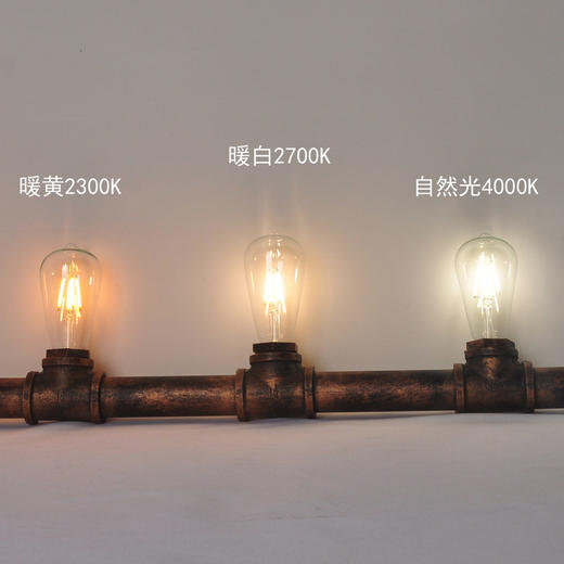 LED灯丝螺旋大白炽灯 4WE27口灯泡爱迪光源ST64装饰 商品图4