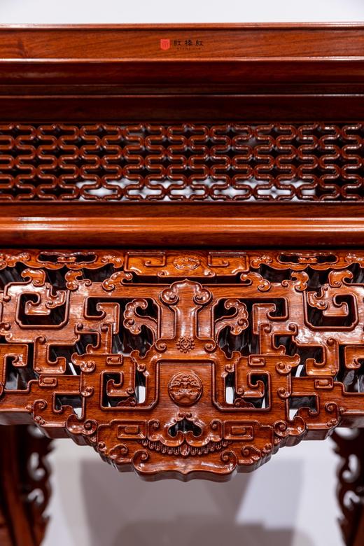 红桥红  家具严选  缅甸花梨（大果紫檀）【115仿乾隆团寿纹 清式大香几】 商品图3
