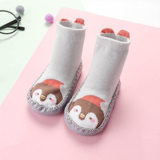 【3双特价！蝴蝶结卡通宝宝学步鞋袜】春秋新款婴儿地板袜早教软底防滑儿童袜子 商品图11