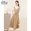 勿忘花卡其色法式减龄连衣裙女装2025春季新款背心裙气质打底裙子 商品缩略图2
