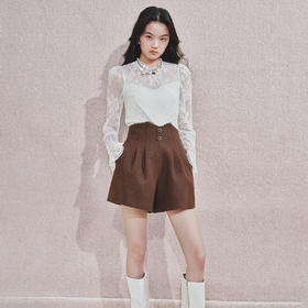 *浪漫刺绣蕾丝衫高级气质感24秋修身显瘦上衣