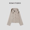 ROMI STUDIO“率性自我”亚麻棉混纺加厚可拆卸连帽外套 441W5049 商品缩略图0