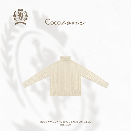 COCO ZONE ”复古老钱“立领麻花针织衫CC1C2248 商品图1