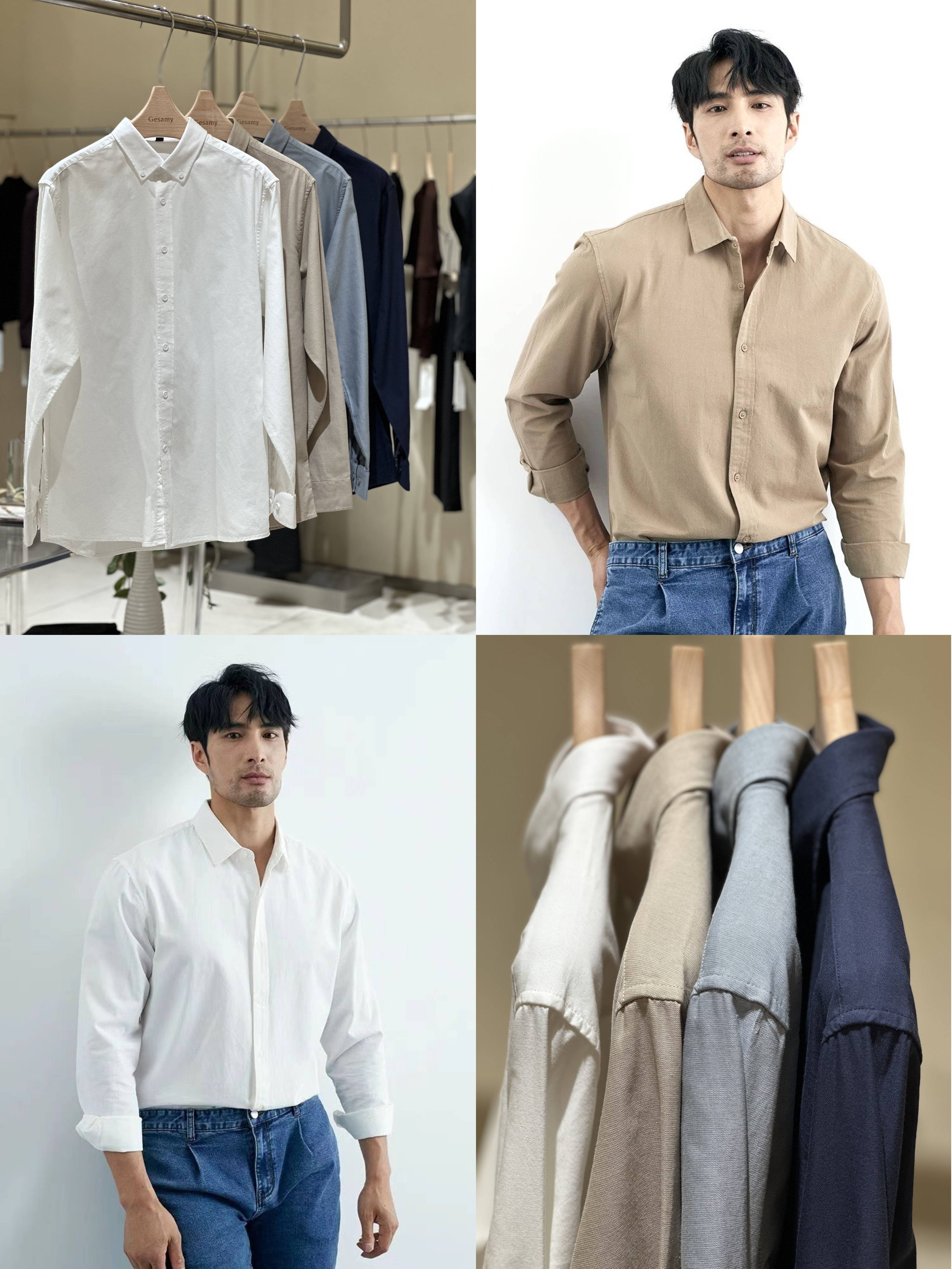 4色可选~专柜在售💰1199【英国轻奢品牌Gesamy男士莱赛尔衬衫】Gesamy首席设计师设计，专柜在售款 ✅黄金比例舒适高级，版型垂感一级棒，可休闲可商务！品牌直发