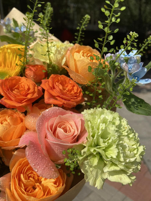 【秋日花园】浪漫香槟色系精美瓶插花，新鲜精选花材 商品图6