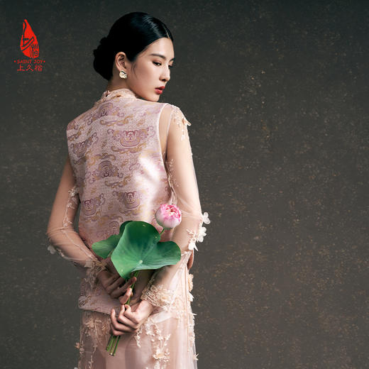 SAINTJOY/上久楷女式宋锦马甲  龙行云纹锦CY1044207022 商品图1