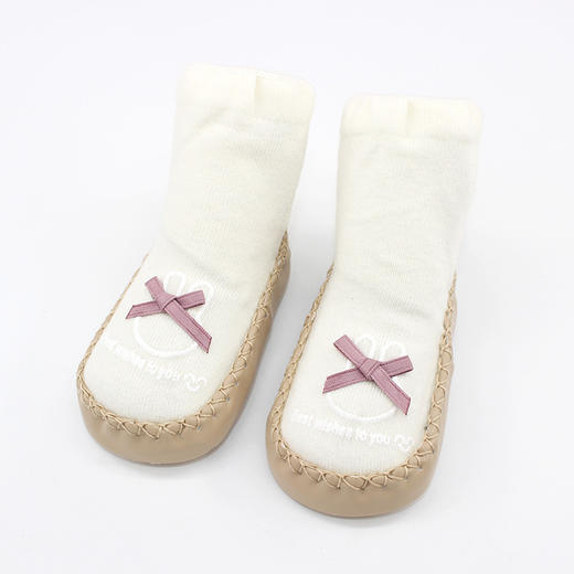 【3双特价！蝴蝶结卡通宝宝学步鞋袜】春秋新款婴儿地板袜早教软底防滑儿童袜子 商品图4
