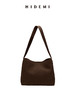 HIDEMI 【辛芷蕾同款】进口麂皮宽肩带可拆卸子母内袋式长肩带多种背法tote托特系列水桶包 小号/大号 芝麻色/深咖啡 商品缩略图14