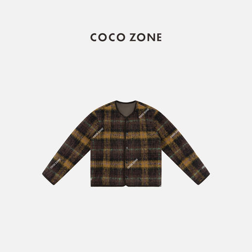 COCO ZONE 设计感撞色圆领长袖外套条纹百搭上衣CC2C2143 商品图0