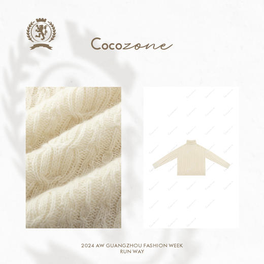 COCO ZONE ”复古老钱“立领麻花针织衫CC1C2248 商品图2