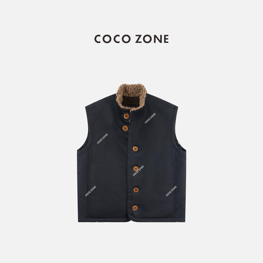 COCO ZONE 设计感单排扣马夹时尚立领无袖上衣CC2C2130 商品图0