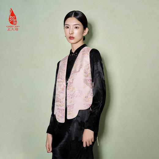 SAINTJOY/上久楷女式宋锦马甲  龙行云纹锦CY1044207022 商品图2