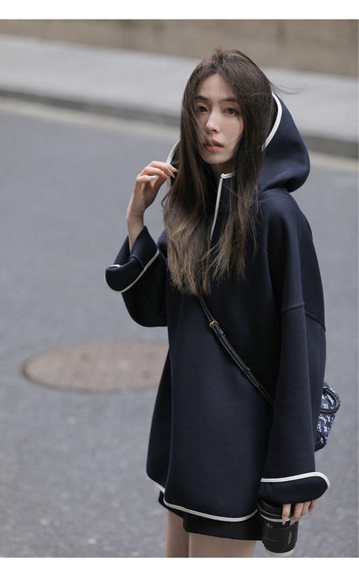 QG8055#撞色玩家卫衣 商品图0