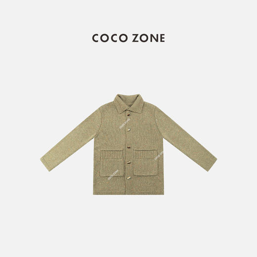 COCO ZONE 复古多口袋设计针织衫时尚立领上衣CC1C2316 商品图0