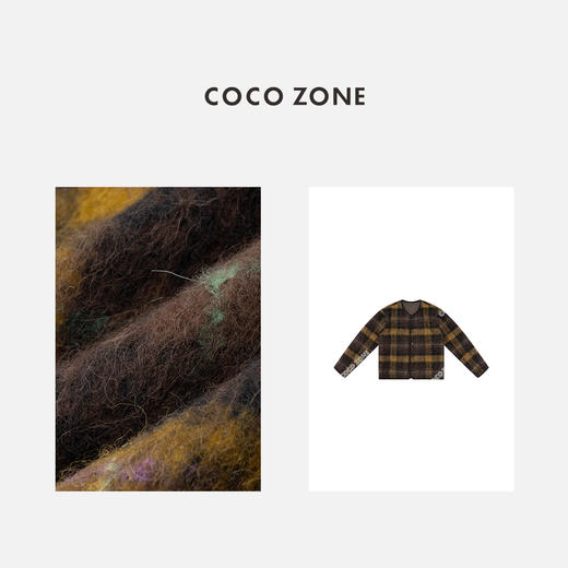 COCO ZONE 设计感撞色圆领长袖外套条纹百搭上衣CC2C2143 商品图2