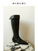 HIDEMI【当当同款】经典尖方头内增高系列高筒翻折设计感进口胎牛皮长靴 商品缩略图0