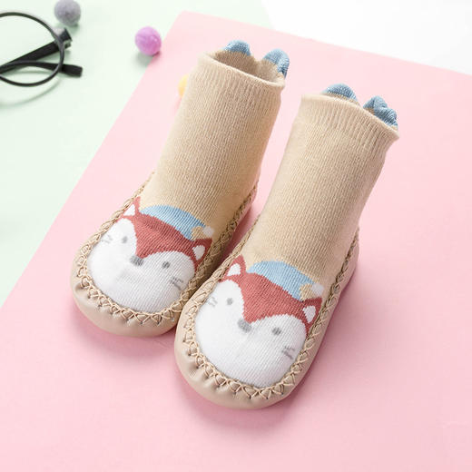 【3双特价！蝴蝶结卡通宝宝学步鞋袜】春秋新款婴儿地板袜早教软底防滑儿童袜子 商品图12