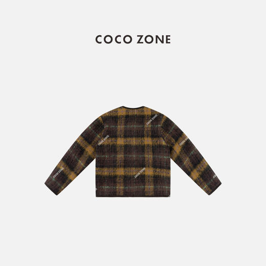 COCO ZONE 设计感撞色圆领长袖外套条纹百搭上衣CC2C2143 商品图1