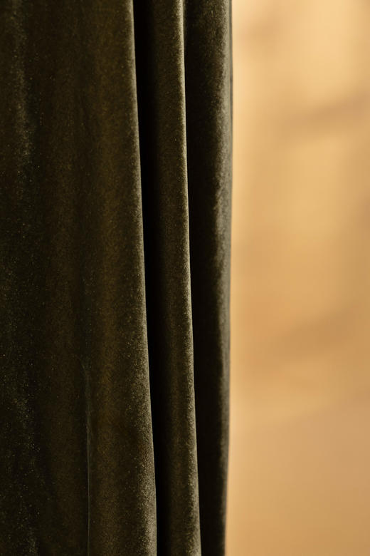 荷言HEYEN 软翠绒 真丝绒斜裁吊带裙新中式百搭秋冬高级定制 商品图2