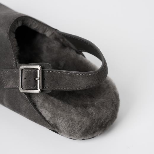 ROMI STUDIO“简约随性”丝光牛反绒拼羊皮加绒平底勃肯鞋 448AS014 商品图4