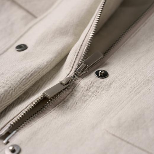 ROMI STUDIO“率性自我”亚麻棉混纺加厚可拆卸连帽外套 441W5049 商品图3