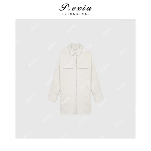 A008潘依绣丁丁宠粉90%白鸭绒北欧风经典廓形翻领羽绒服 B073 商品图0