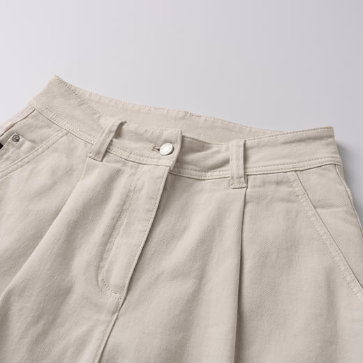 ROMI STUDIO“法式优雅”斜纹棉肌理感后染加软直筒牛仔裤 431N1055 商品图2