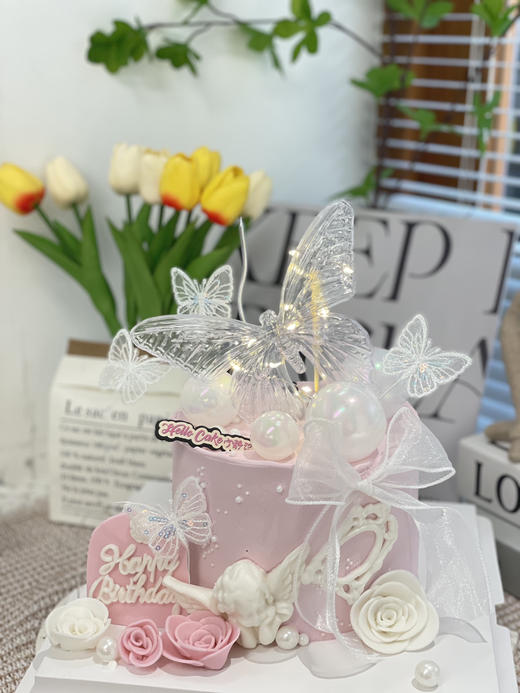 水晶蝴蝶奶油蛋糕 下单前请仔细阅读商品详情 商品图0