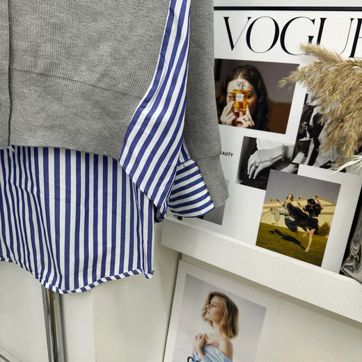 【家居百货】香港🇭🇰轻奢品牌Max Daex®拼条纹设计感毛衣！高品质 秋冬必备韩系撞色针织开衫！这款撞色拼接条纹的长袖针织开衫外套，简直是秋冬穿搭的救星！ 商品图13