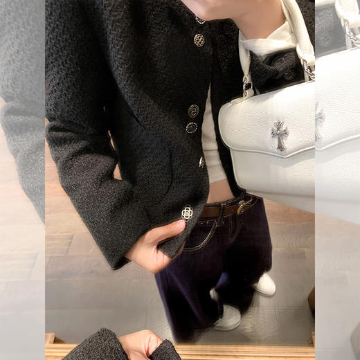 <曾小咸推荐>现货秒杀 ！微信超特价！黑色小香风外套 日常229.99 立减80 秒杀149.99！！ 商品图5