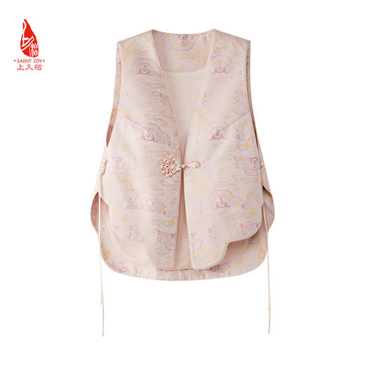 SAINTJOY/上久楷女式宋锦马甲  龙行云纹锦CY1044207022 商品图5