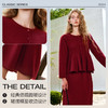 OLrain欧芮儿复古红时尚套装女秋季2024新款高级感上衣半裙两件套 商品缩略图2