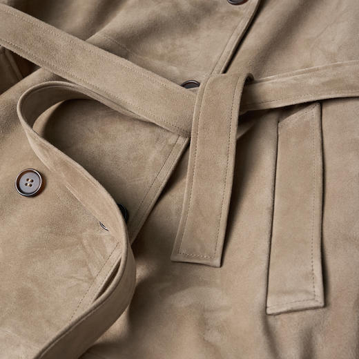 ROMI STUDIO“棕标甄选”土耳其进口头层小羊反绒宽松皮衣 431PS028 商品图10