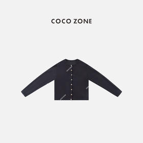 COCO ZONE 复古圆领单排扣针织开衫长袖显瘦上衣CC2C2310
