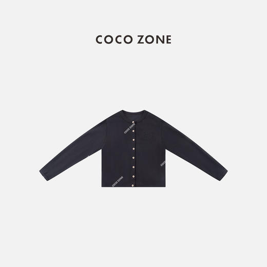 COCO ZONE 复古圆领单排扣针织开衫长袖显瘦上衣CC2C2310 商品图0