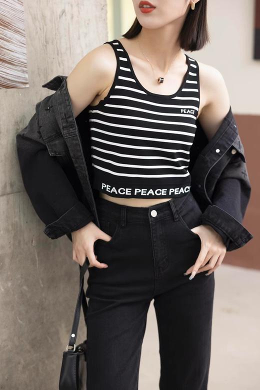 22-104#间条背心 商品图0